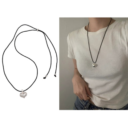 Black Rope Collarbone Chain for Women