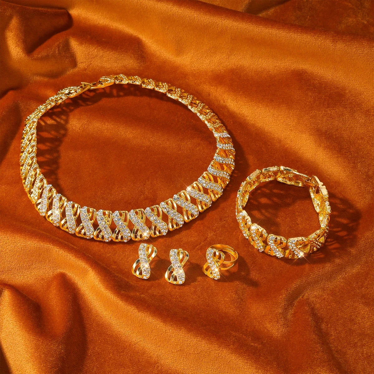 18K Gold-Plated Dubai Jewelry Set