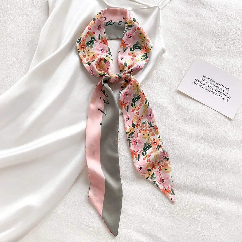French Bow Tie Painting Silk Scarf