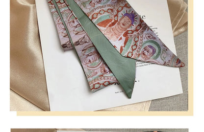 French Bow Tie Painting Silk Scarf