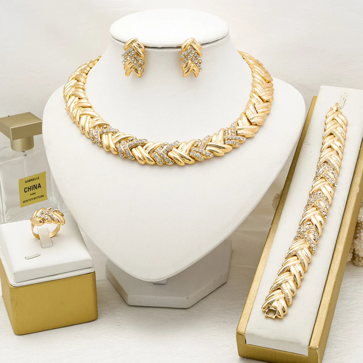 18K Gold-Plated Dubai Jewelry Set