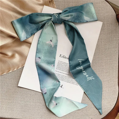 French Bow Tie Painting Silk Scarf