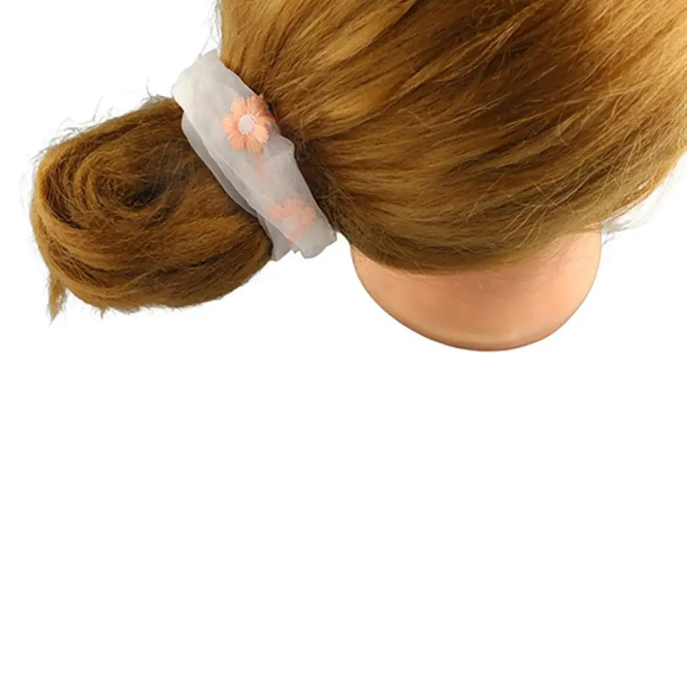 Fashion Floral Embroidered Elastic Scrunchie Hair Tie for Women
