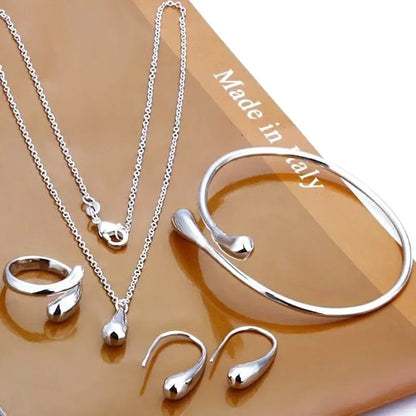 Elegant Silver Plated Jewelry Set