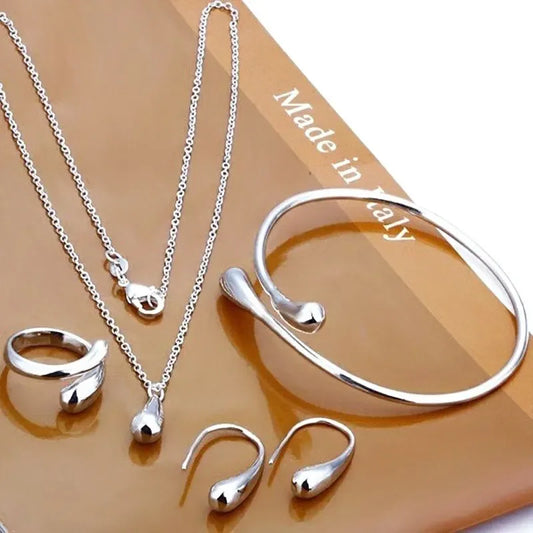 Elegant Silver Plated Jewelry Set
