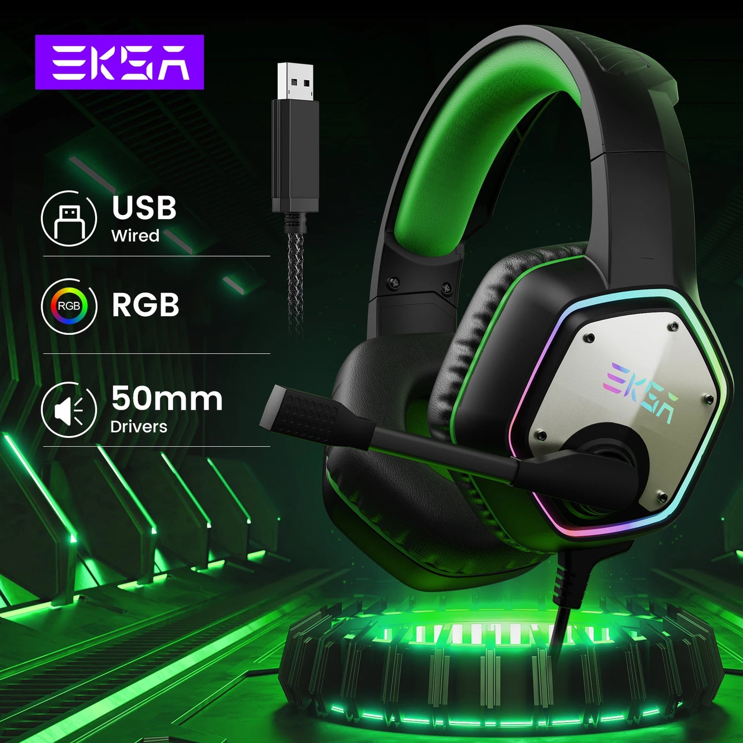 EKSA E1000 Wired Gaming Headset