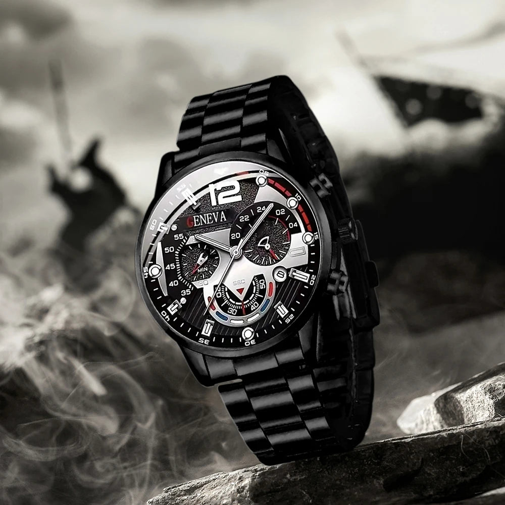 GAIETY Round Alloy Quartz Watch