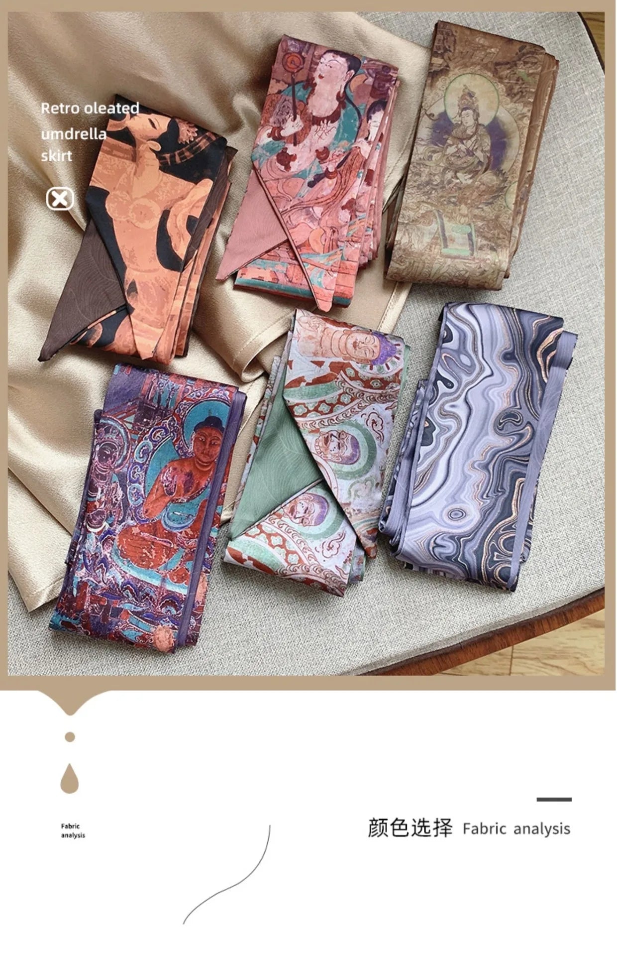 French Bow Tie Painting Silk Scarf