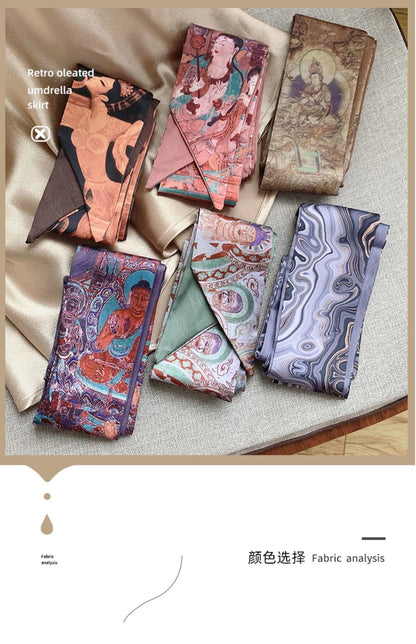 French Bow Tie Painting Silk Scarf