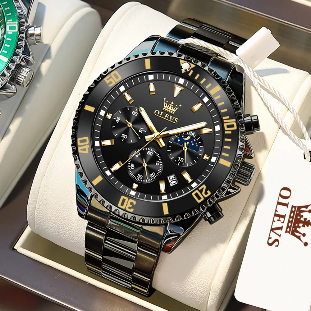 OLEVS Watch with Moon Phase & Date