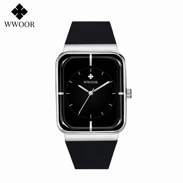 WWOOR Luxury Rectangle Silicone Watch