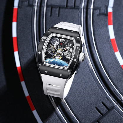 AETEEY Luxury Skeleton Tourbillon Watch