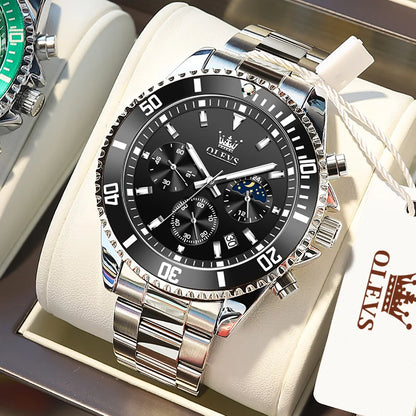 OLEVS Watch with Moon Phase & Date