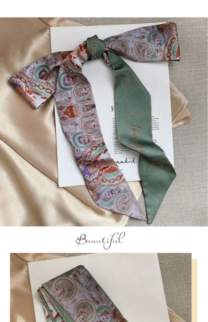 French Bow Tie Painting Silk Scarf