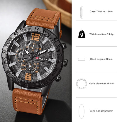 Wal-Joy WJ079 Leather Quartz Watch