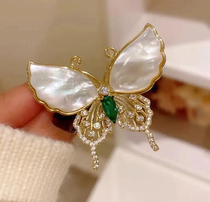 Crystal Dolphin Whale Brooch
