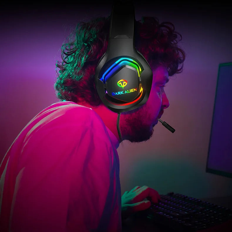 EOENKK Wired USB Gaming Headphones