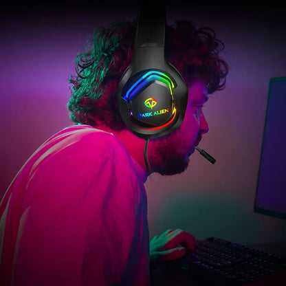 EOENKK Wired USB Gaming Headphones