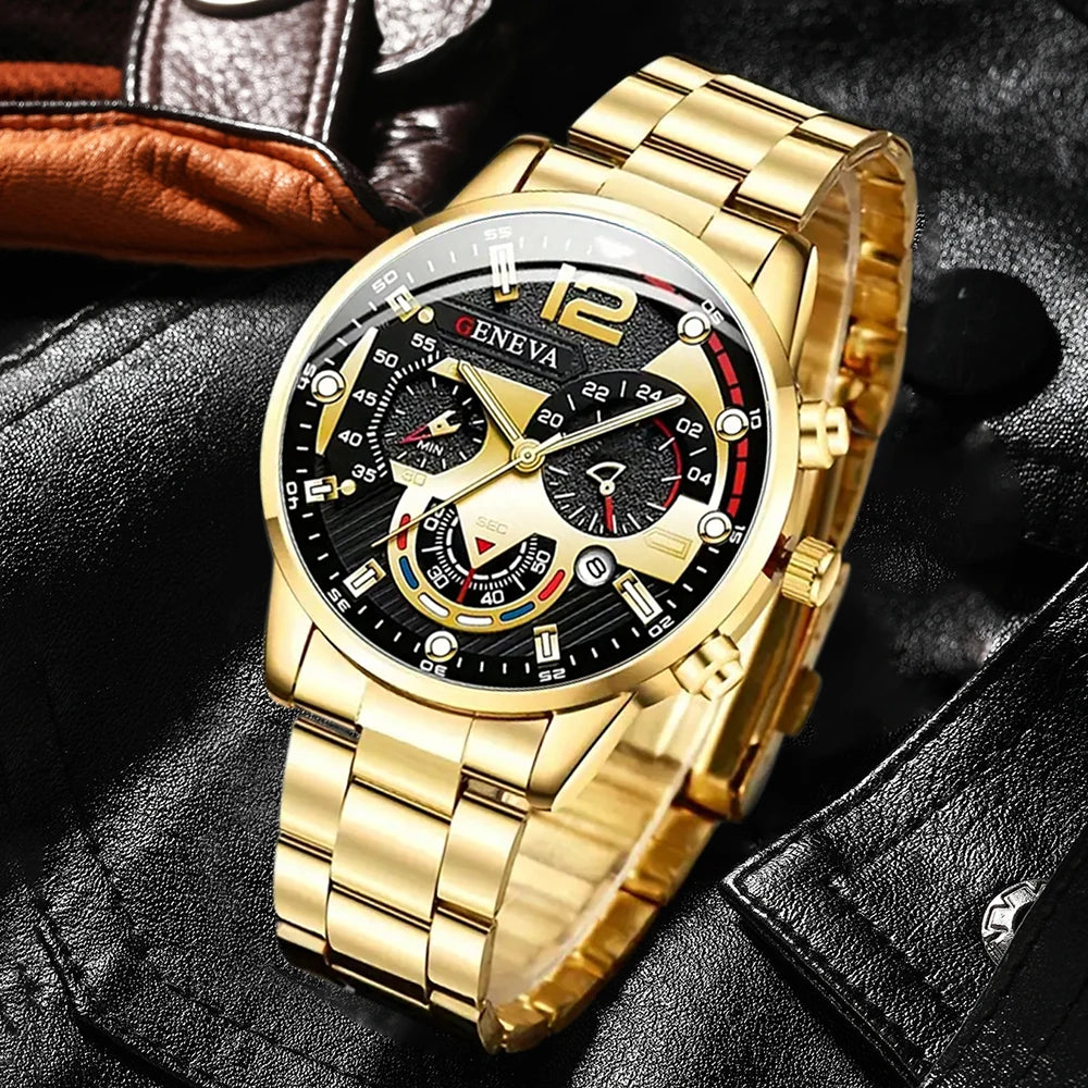 GAIETY Round Alloy Quartz Watch