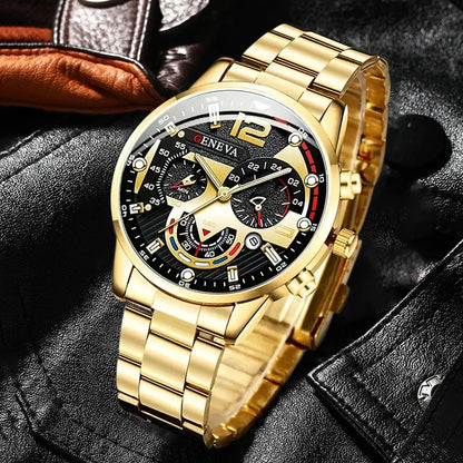 GAIETY Round Alloy Quartz Watch