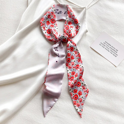 French Bow Tie Painting Silk Scarf