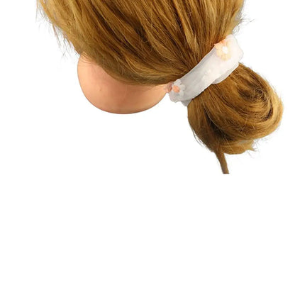 Fashion Floral Embroidered Elastic Scrunchie Hair Tie for Women
