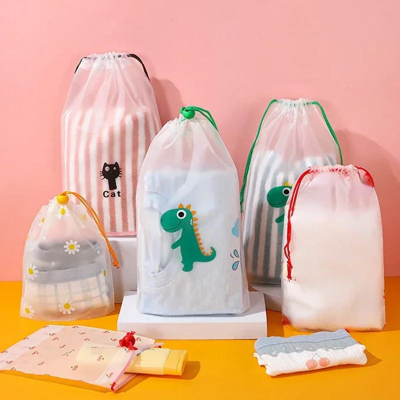 Cute Cartoon Transparent Travel Cosmetic Bag
