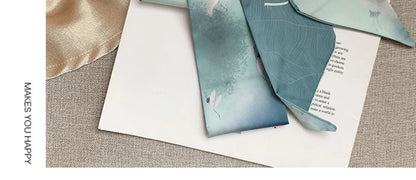 French Bow Tie Painting Silk Scarf