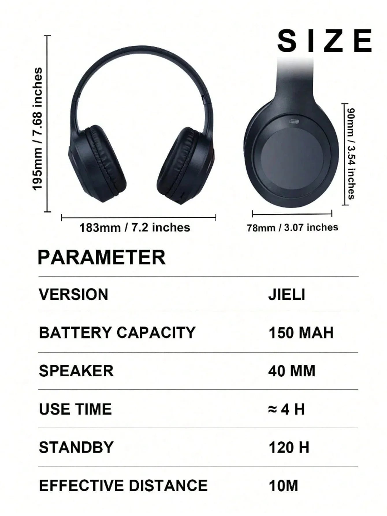 Wireless In-Ear Bluetooth Headphones with Active Noise Cancellation