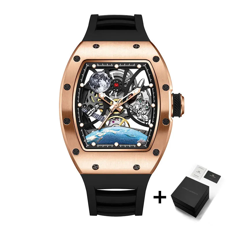 AETEEY Luxury Skeleton Tourbillon Watch