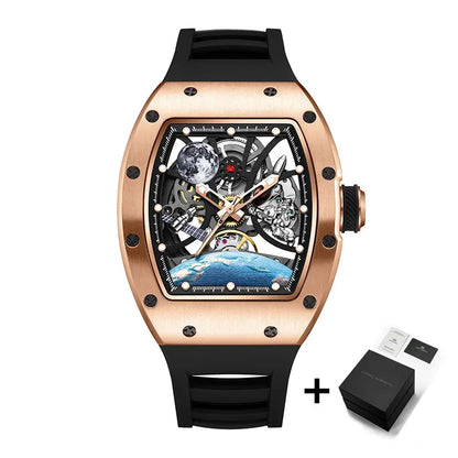 AETEEY Luxury Skeleton Tourbillon Watch