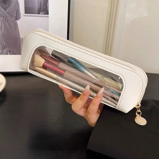 Portable PU Makeup Brush & Toiletry Organizer Bag