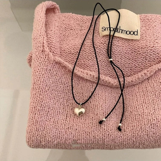 Black Rope Collarbone Chain for Women