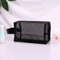 Transparent Heart Mesh Cosmetic Bag
