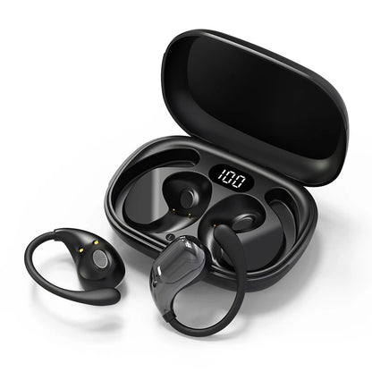 Bluetooth 5.4 Wireless Ear Hook Headphones with LED Display