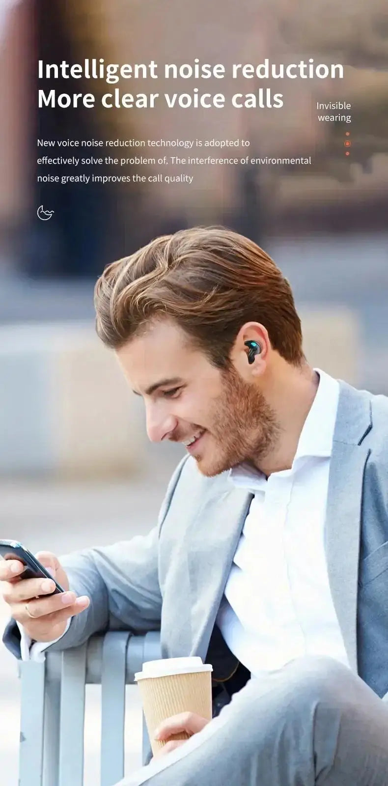 DIXSG Wireless In-Ear Headphones with Active Noise Cancellation & Hybrid Technology