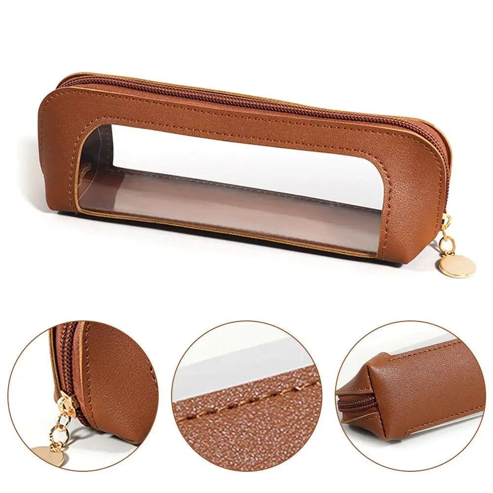 Portable PU Makeup Brush & Toiletry Organizer Bag
