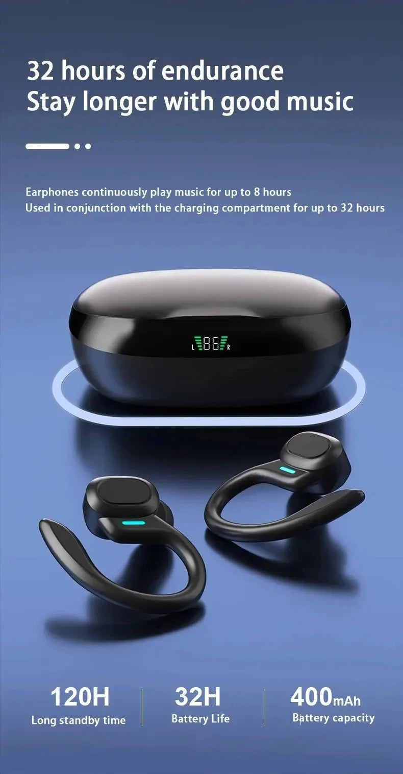 Bluetooth 5.3 Wireless Earphones with Voice Assistant & Wireless Charging