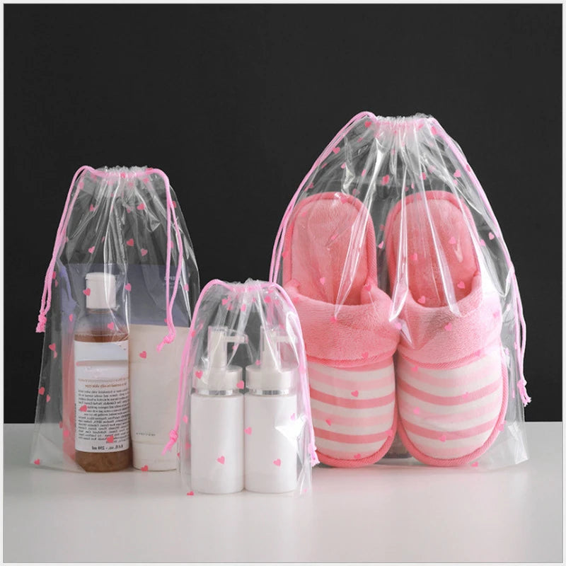 Cute Cartoon Transparent Travel Cosmetic Bag