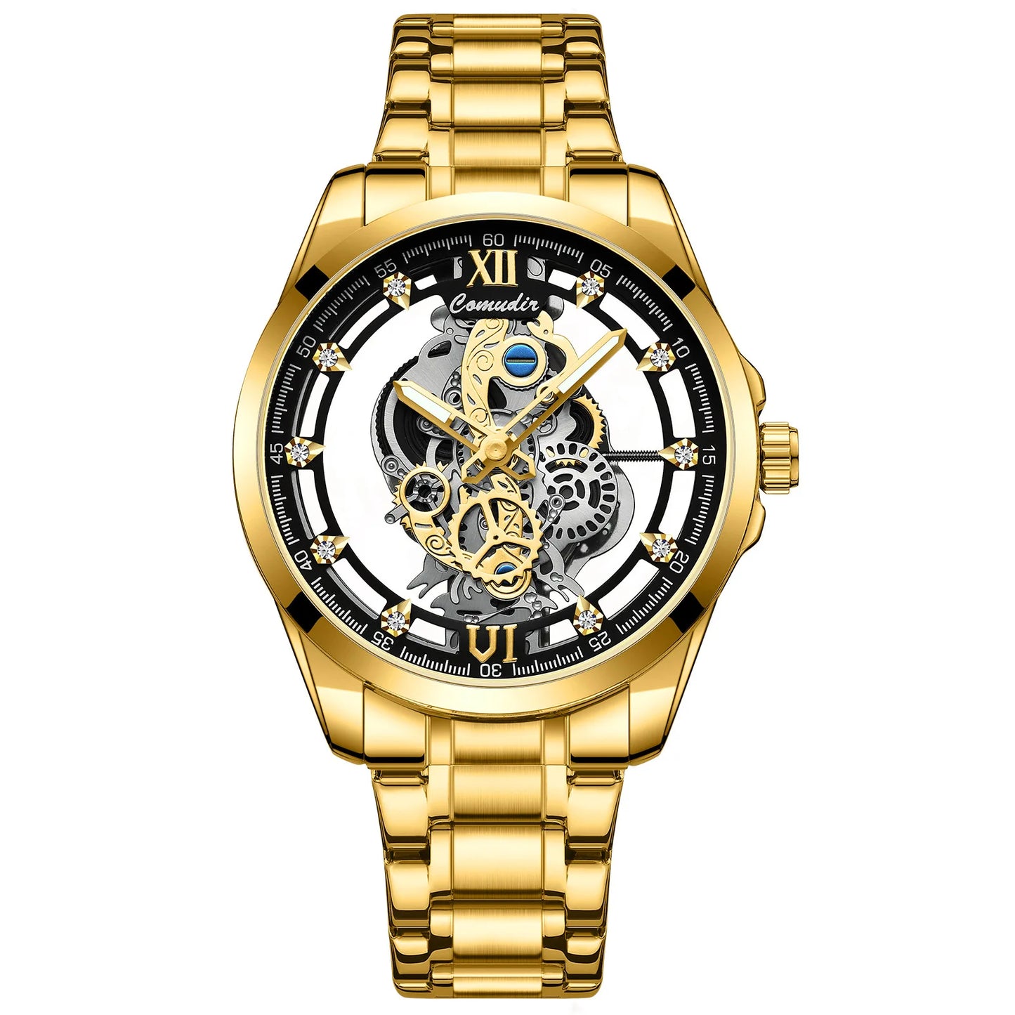 Golden Steel Strip, Night Light, Hollow Gear Design
