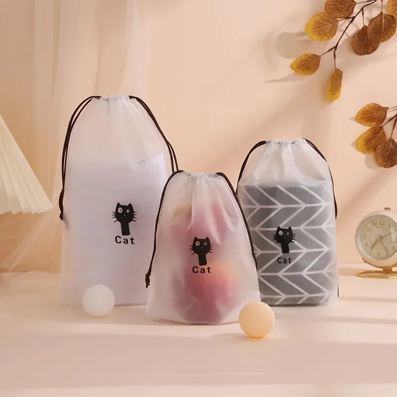 Cute Cartoon Transparent Travel Cosmetic Bag