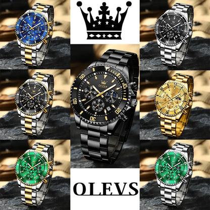 OLEVS Watch with Moon Phase & Date