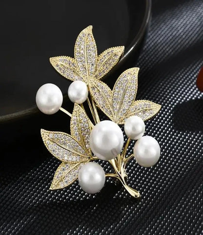 Crystal Dolphin Whale Brooch