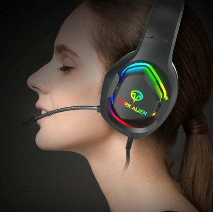 EOENKK Wired USB Gaming Headphones
