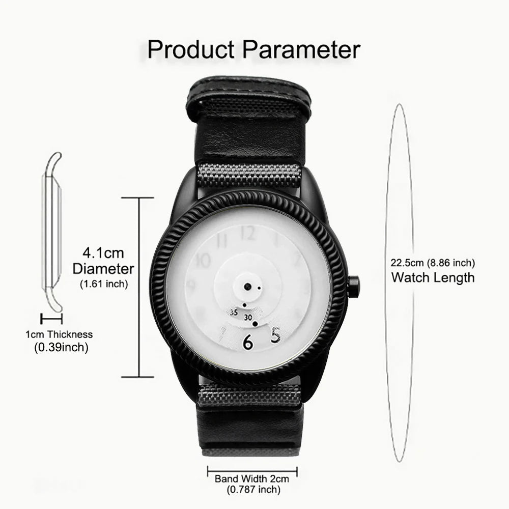 Enmex Casual Canvas Strap Watch