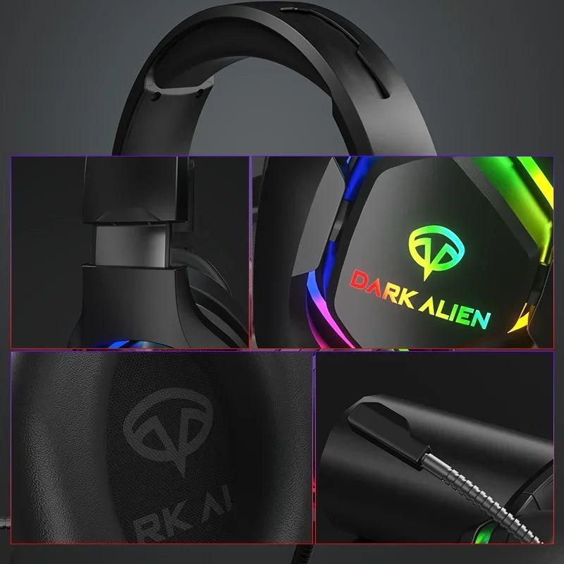 EOENKK Wired USB Gaming Headphones