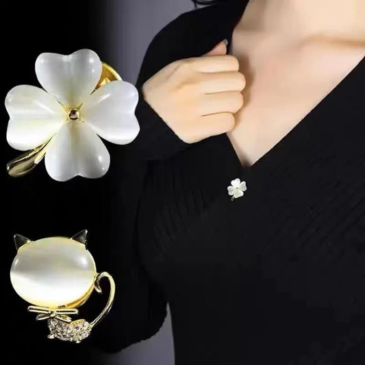 Fashion Flower & Bow Brooch Set