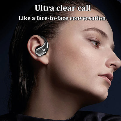 Bluetooth 5.4 Wireless Ear Hook Headphones with LED Display