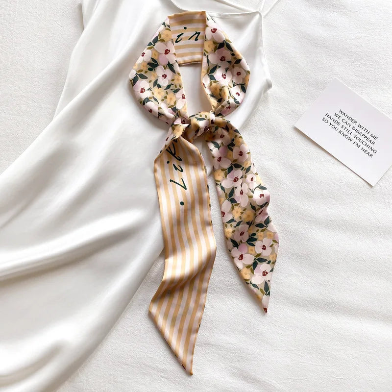 French Bow Tie Painting Silk Scarf