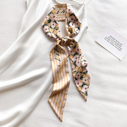 French Bow Tie Painting Silk Scarf